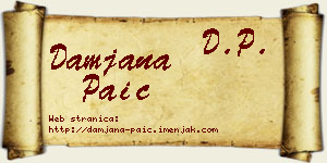 Damjana Paić vizit kartica